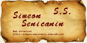 Simeon Seničanin vizit kartica